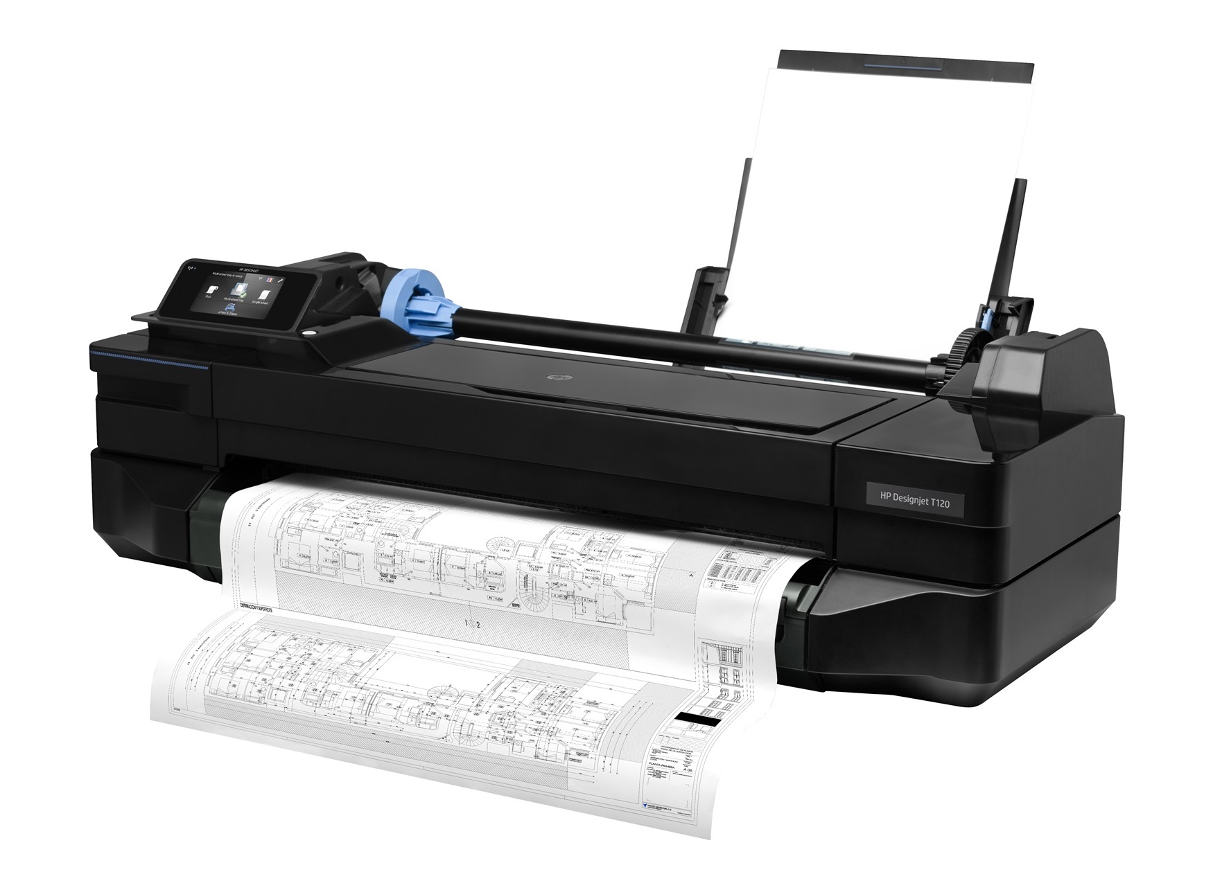 [렌탈]플로터 HP 디자인젯 T120  - A1 스텐드(받침대)포함(잉크 & 헤드포함) - VAT별도